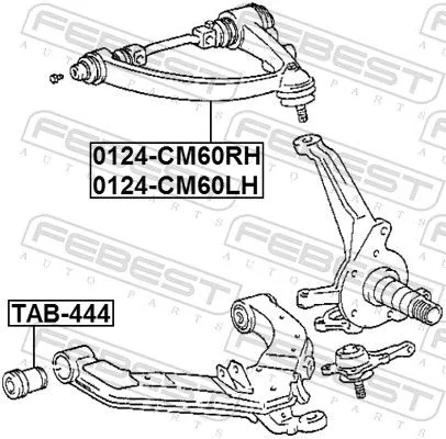 FEBEST Control/Trailing Arm, wheel suspension (0124-CM60LH)