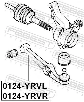 FEBEST Control/Trailing Arm, wheel suspension (0124-YRVR)