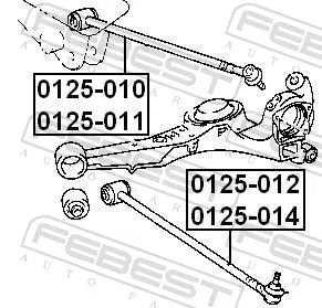FEBEST Control/Trailing Arm, wheel suspension (0125-011)