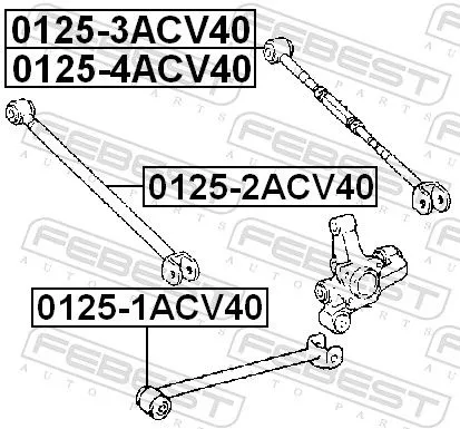 FEBEST Control/Trailing Arm, wheel suspension (0125-3ACV40)
