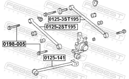 FEBEST Control/Trailing Arm, wheel suspension (0125-3ST195)