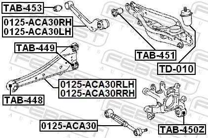 FEBEST Control/Trailing Arm, wheel suspension (0125-ACA30RH)