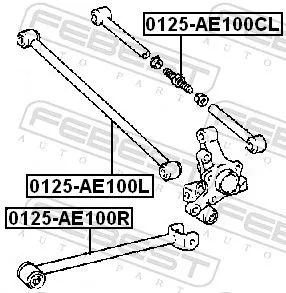 FEBEST Control/Trailing Arm, wheel suspension (0125-AE100L)