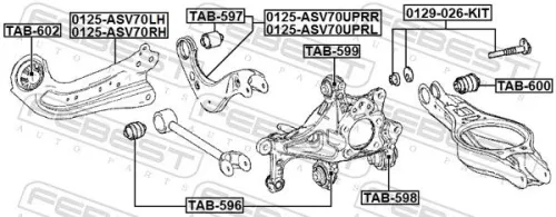 FEBEST Control/Trailing Arm, wheel suspension (0125-ASV70LH)