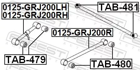 FEBEST Control/Trailing Arm, wheel suspension (0125-GRJ200R)