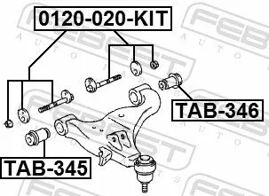 FEBEST Camber Correction Screw (0129-020-KIT)