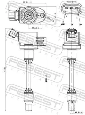 FEBEST Ignition Coil (01640-013)