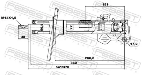 FEBEST Shock Absorber (01660968FR)