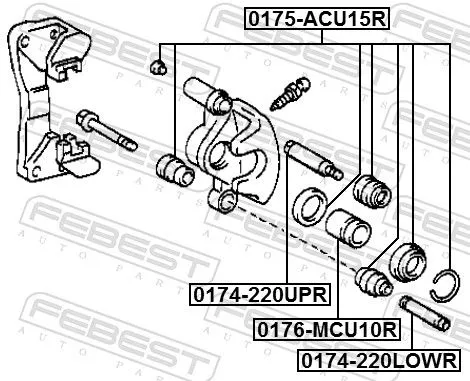 FEBEST Guide Bolt, brake caliper (0174-220LOWR)