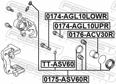 FEBEST Repair Kit, brake caliper (0175-ASV60R)