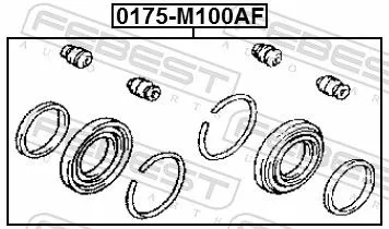 FEBEST Repair Kit, brake caliper (0175-M100AF)