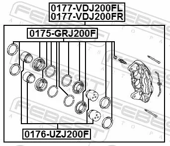 FEBEST Brake Caliper (0177-VDJ200FR)