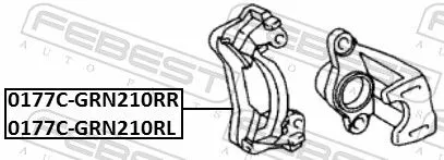 FEBEST Brake Caliper Bracket Set (0177C-GRN210RL)