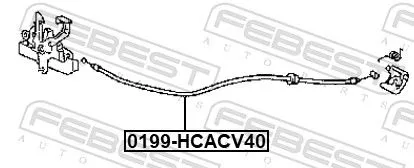 FEBEST Bonnet Cable (0199-HCASV40)