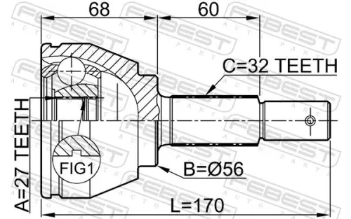 FEBEST Joint Kit, drive shaft (0210-A35)
