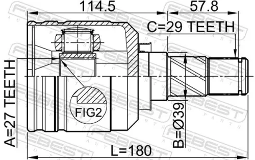 FEBEST Joint Kit, drive shaft (0211-J31LH)