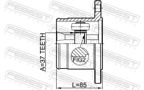 FEBEST Joint Kit, drive shaft (0211-R51R37)