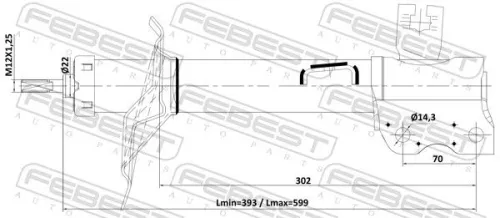 FEBEST Shock Absorber (02110-005RL)