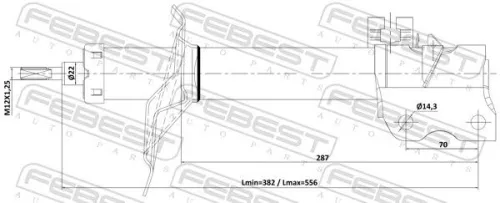 FEBEST Shock Absorber (02110-006FL)