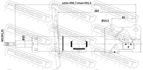 FEBEST Shock Absorber (02110-012FL)