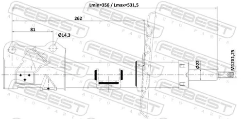 FEBEST Shock Absorber (02110-012FR)