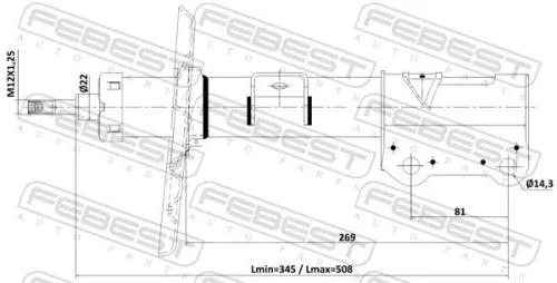 FEBEST Shock Absorber (02110-014FL)