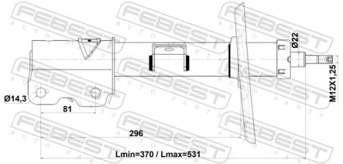 FEBEST Shock Absorber (02110-015FR)