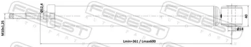 FEBEST Shock Absorber (02110-016R)