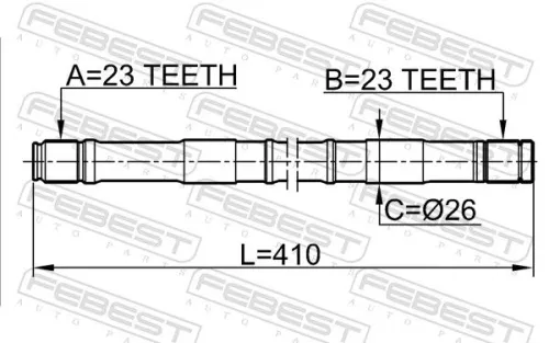 FEBEST Drive Shaft (0212-B14LH)