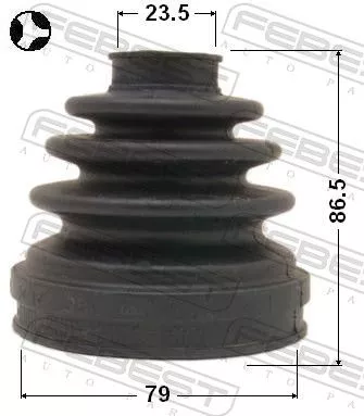 FEBEST Bellow, drive shaft (0215-071T)
