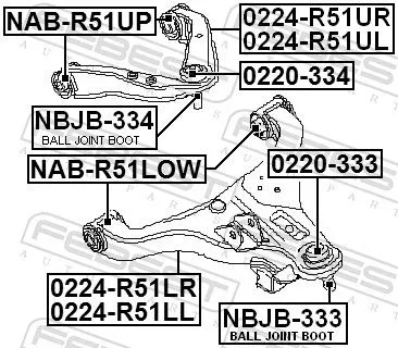 FEBEST Ball Joint (0220-334)