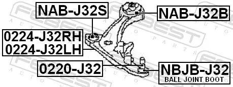 FEBEST Ball Joint (0220-J32)