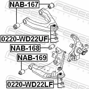FEBEST Ball Joint (0220-WD22UF)
