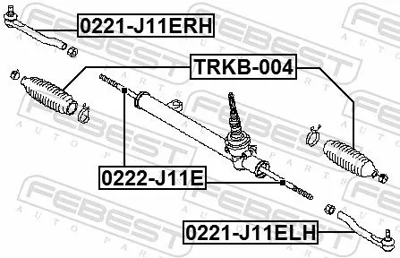 FEBEST Tie Rod End (0221-J11ELH)