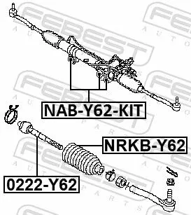 FEBEST Inner Tie Rod (0222-Y62)