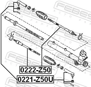 FEBEST Inner Tie Rod (0222-Z50)