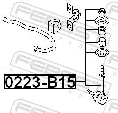 FEBEST Link/Coupling Rod, stabiliser bar (0223-B15)