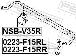 FEBEST Link/Coupling Rod, stabiliser bar (0223-F15RR)