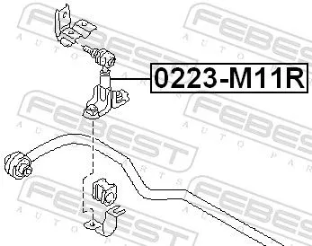 FEBEST Link/Coupling Rod, stabiliser bar (0223-M11R)