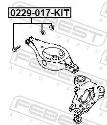 FEBEST Camber Correction Screw (0229-017-KIT)