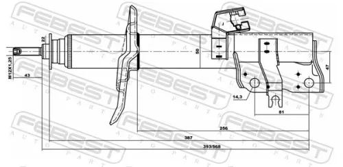 FEBEST Shock Absorber (02660800FL)