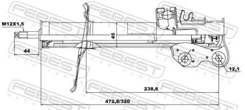FEBEST Shock Absorber (02666689FR)