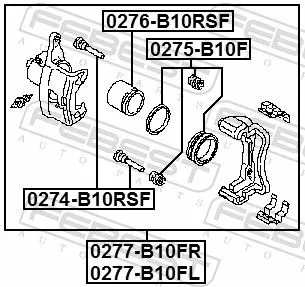 FEBEST Guide Bolt, brake caliper (0274-B10RSF)