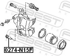 FEBEST Guide Bolt, brake caliper (0274-N15F)