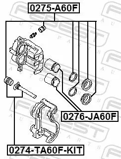 FEBEST Repair Kit, brake caliper (0275-A60F)
