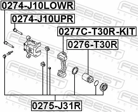 FEBEST Repair Kit, brake caliper (0275-J31R)