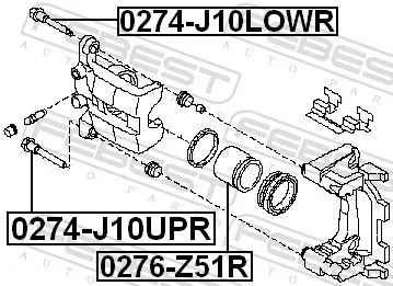 FEBEST Piston, brake caliper (0276-Z51R)