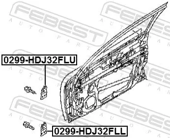 FEBEST Door Hinge (0299-HDJ32FLU)