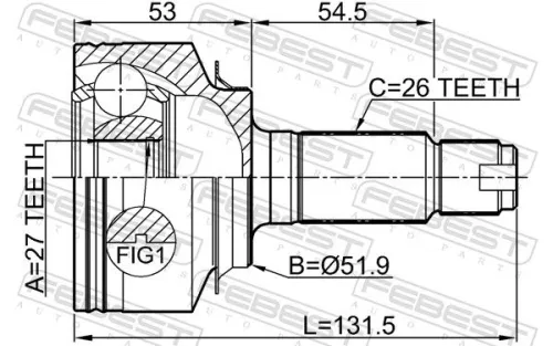 FEBEST Joint Kit, drive shaft (0310-CITYAT)