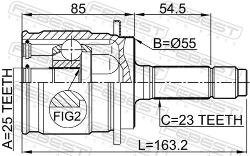 FEBEST Joint Kit, drive shaft (0310-RD5R)